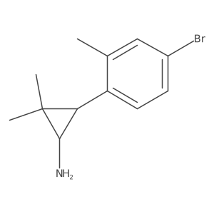 3-(4-Bromo-2-methylphenyl)-2,2-dimethylcyclopropan-1-amine Structure