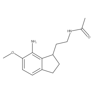 N-[2-(7-amino-6-methoxyindan-1-yl)ethyl]acetamide Structure