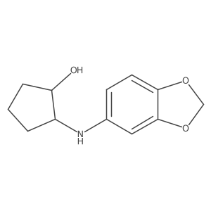 (1R,2R)-2-[(2H-1,3-benzodioxol-5-yl)amino]cyclopentan-1-ol结构式