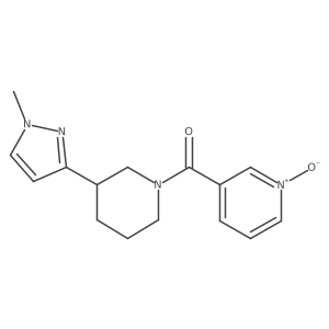 3-(3-(1-methyl-1H-pyrazol-3-yl)piperidine-1-carbonyl)pyridine 1-oxide结构式