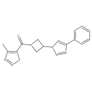 (4-methyl-1,2,3-thiadiazol-5-yl)(3-(4-phenyl-1H-1,2,3-triazol-1-yl)azetidin-1-yl)methanone Structure