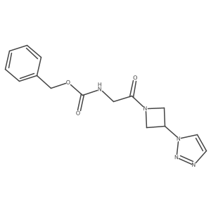 benzyl (2-(3-(1H-1,2,3-triazol-1-yl)azetidin-1-yl)-2-oxoethyl)carbamate结构式