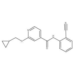 N-(2-cyanophenyl)-2-(cyclopropylmethoxy)isonicotinamide结构式
