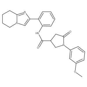 1-(3-methoxyphenyl)-5-oxo-N-(2-(5,6,7,8-tetrahydroimidazo[1,2-a]pyridin-2-yl)phenyl)pyrrolidine-3-carboxamide Structure