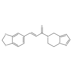 (E)-3-(benzo[d][1,3]dioxol-5-yl)-1-(6,7-dihydropyrazolo[1,5-a]pyrazin-5(4H)-yl)prop-2-en-1-one Structure