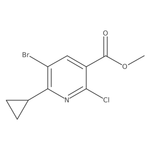5-Bromo-2-chloro-6-cyclopropyl-3-pyridinecarboxylic acid methyl ester结构式