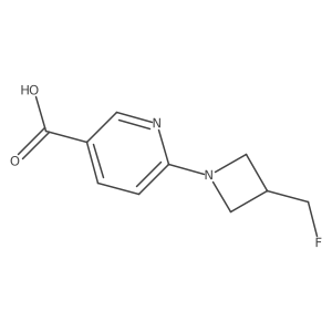 6-(3-(Fluoromethyl)azetidin-1-yl)nicotinic acid结构式