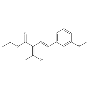 Butanoic acid, 2-[(3-methoxyphenyl)hydrazono]-3-oxo-, ethyl ester结构式