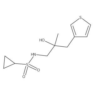 N-[2-hydroxy-2-methyl-3-(thiophen-3-yl)propyl]cyclopropanesulfonamide Structure