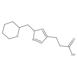 3-{1-[(oxan-2-yl)methyl]-1H-pyrazol-4-yl}propanoic acid结构式