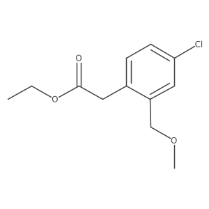 Ethyl 2-(4-chloro-2-(methoxymethyl)phenyl)acetate结构式