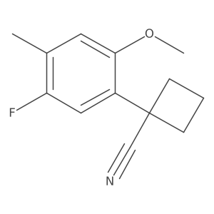 1-(5-Fluoro-2-methoxy-4-methylphenyl)cyclobutane-1-carbonitrile结构式