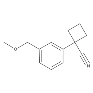1-[3-(Methoxymethyl)phenyl]cyclobutane-1-carbonitrile Structure