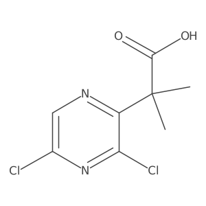 2-(3,5-Dichloropyrazin-2-yl)-2-methylpropanoic acid结构式