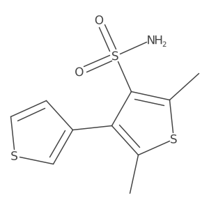 2,5-Dimethyl-4-(thiophen-3-yl)thiophene-3-sulfonamide结构式
