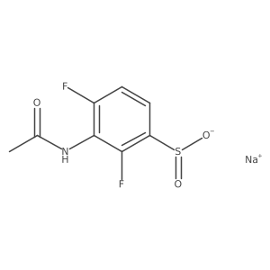 Sodium 3-acetamido-2,4-difluorobenzene-1-sulfinate Structure