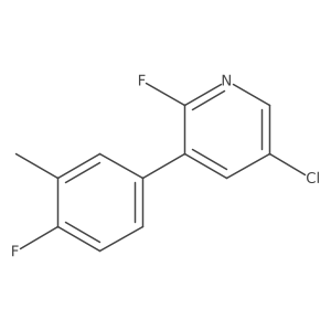 5-Chloro-2-fluoro-3-(4-fluoro-3-methylphenyl)pyridine结构式