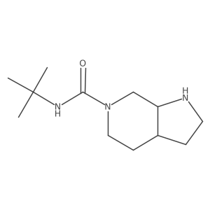 rac-(3aR,7aR)-N-tert-butyl-octahydro-1H-pyrrolo[2,3-c]pyridine-6-carboxamide结构式