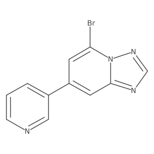3-{5-Bromo-[1,2,4]triazolo[1,5-a]pyridin-7-yl}pyridine Structure