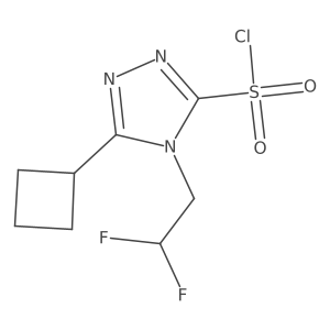 5-cyclobutyl-4-(2,2-difluoroethyl)-4H-1,2,4-triazole-3-sulfonyl chloride Structure