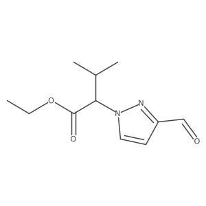 ethyl 2-(3-formyl-1H-pyrazol-1-yl)-3-methylbutanoate Structure