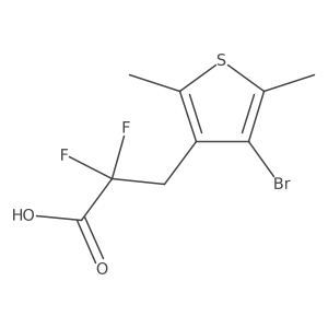 3-(4-Bromo-2,5-dimethylthiophen-3-yl)-2,2-difluoropropanoic acid结构式