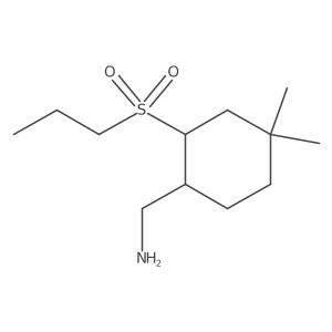[4,4-Dimethyl-2-(propane-1-sulfonyl)cyclohexyl]methanamine结构式