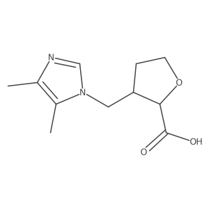 3-[(4,5-dimethyl-1H-imidazol-1-yl)methyl]oxolane-2-carboxylic acid结构式