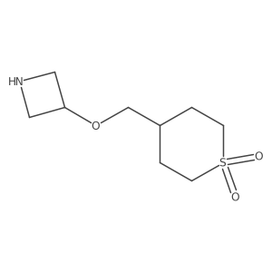 4-[(Azetidin-3-yloxy)methyl]-1lambda6-thiane-1,1-dione Structure