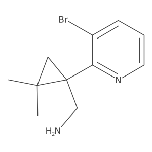 [1-(3-Bromopyridin-2-yl)-2,2-dimethylcyclopropyl]methanamine结构式