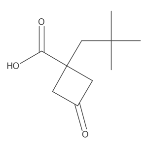1-(2,2-Dimethylpropyl)-3-oxocyclobutane-1-carboxylic acid结构式