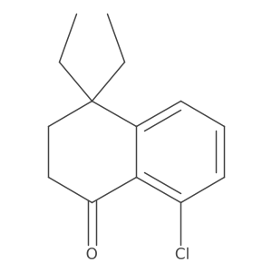 8-Chloro-4,4-diethyl-1,2,3,4-tetrahydronaphthalen-1-one结构式