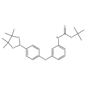 tert-Butyl (3-(4-(4,4,5,5-tetramethyl-1,3,2-dioxaborolan-2-yl)phenoxy)phenyl)carbamate Structure