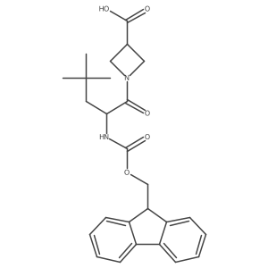 1-[2-({[(9H-fluoren-9-yl)methoxy]carbonyl}amino)-4,4-dimethylpentanoyl]azetidine-3-carboxylic acid Structure