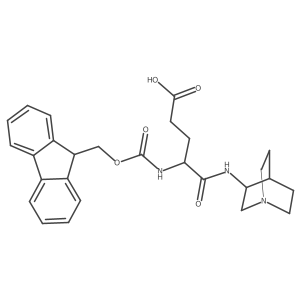 4-({1-azabicyclo[2.2.2]octan-3-yl}carbamoyl)-4-({[(9H-fluoren-9-yl)methoxy]carbonyl}amino)butanoic acid结构式