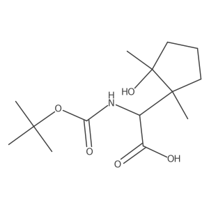 2-{[(Tert-butoxy)carbonyl]amino}-2-(2-hydroxy-1,2-dimethylcyclopentyl)acetic acid Structure