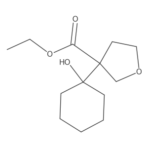 Ethyl 3-(1-hydroxycyclohexyl)oxolane-3-carboxylate结构式