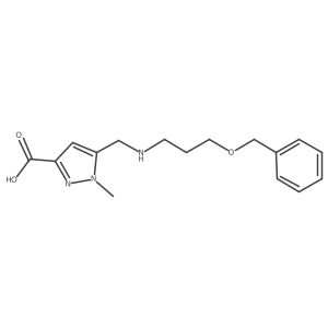 5-({[3-(benzyloxy)propyl]amino}methyl)-1-methyl-1H-pyrazole-3-carboxylic acid Structure