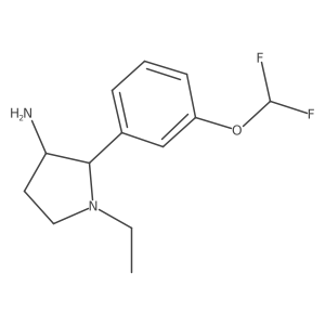 2-[3-(Difluoromethoxy)phenyl]-1-ethylpyrrolidin-3-amine结构式