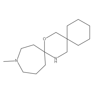 12-Methyl-8-oxa-12,16-diazadispiro[5.2.6^{9}.2^{6}]heptadecane Structure