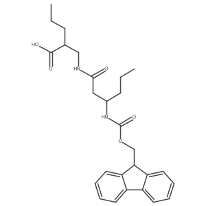 2-{[3-({[(9H-fluoren-9-yl)methoxy]carbonyl}amino)hexanamido]methyl}pentanoic acid结构式