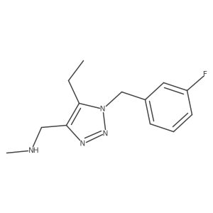 ({5-ethyl-1-[(3-fluorophenyl)methyl]-1H-1,2,3-triazol-4-yl}methyl)(methyl)amine Structure