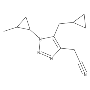 2-[5-(cyclopropylmethyl)-1-(2-methylcyclopropyl)-1H-1,2,3-triazol-4-yl]acetonitrile Structure