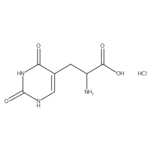 2-Amino-3-(2,4-dioxo-1,2,3,4-tetrahydropyrimidin-5-yl)propanoic acid hydrochloride结构式