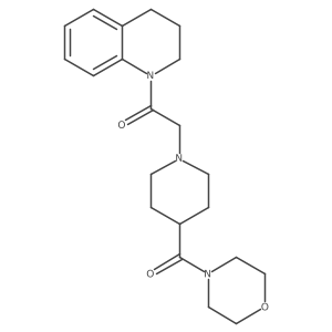 2-[4-(Morpholine-4-carbonyl)piperidin-1-yl]-1-(1,2,3,4-tetrahydroquinolin-1-yl)ethan-1-one结构式