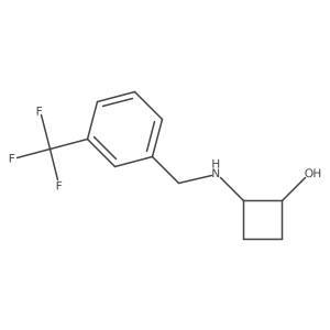 2-({[3-(Trifluoromethyl)phenyl]methyl}amino)cyclobutan-1-ol Structure