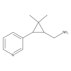 rac-[(1R,3R)-2,2-dimethyl-3-(pyridin-3-yl)cyclopropyl]methanamine结构式