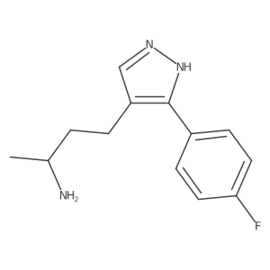 (2S)-4-[3-(4-fluorophenyl)-1H-pyrazol-4-yl]butan-2-amine结构式