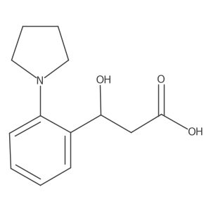 (3S)-3-hydroxy-3-[2-(pyrrolidin-1-yl)phenyl]propanoic acid结构式