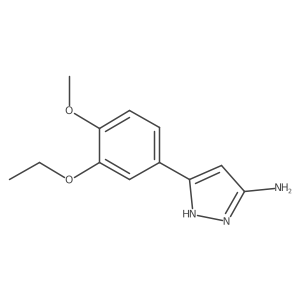 5-(3-ethoxy-4-methoxyphenyl)-1H-pyrazol-3-amine结构式
